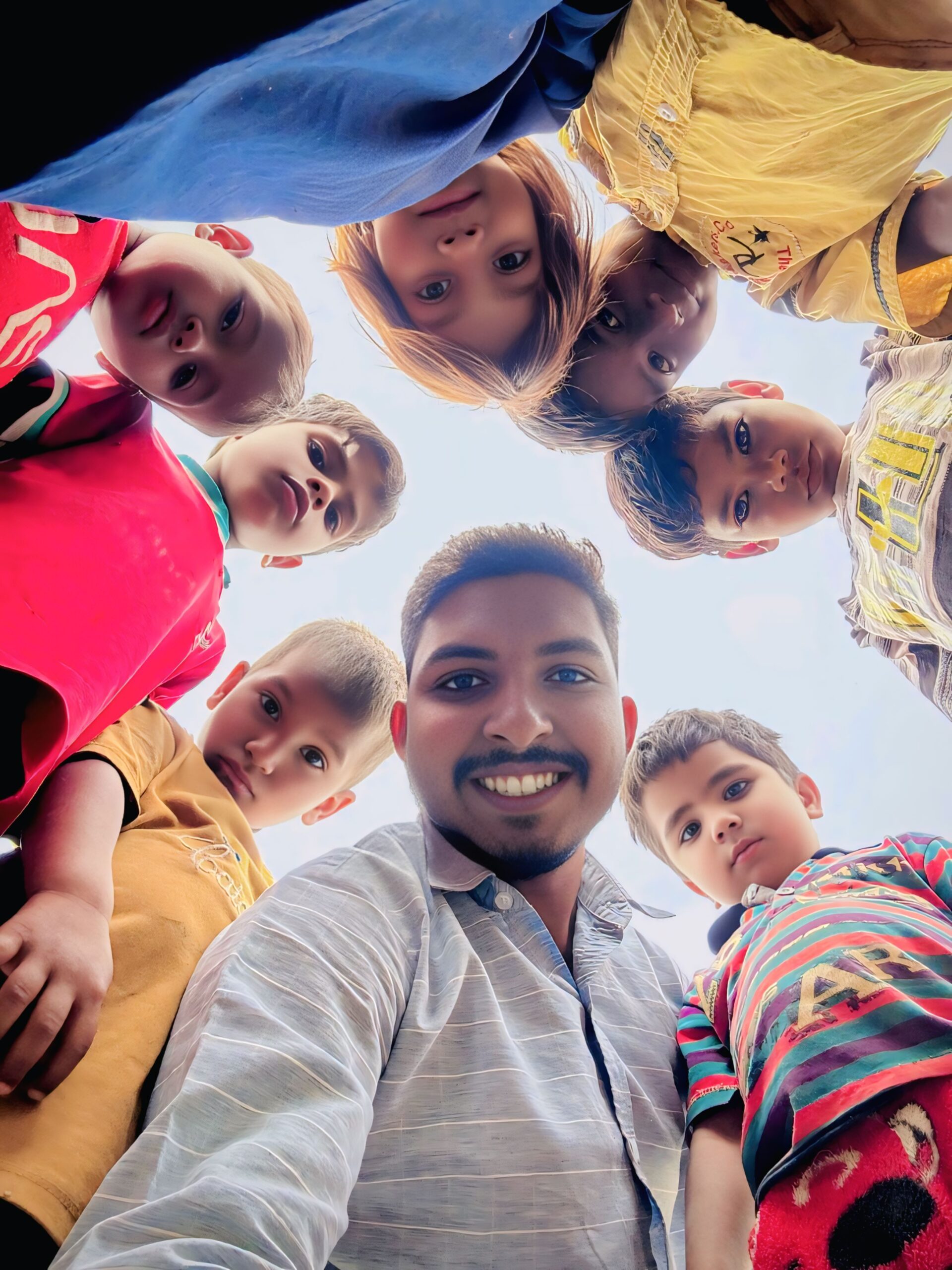Kingdom First Mission ministry leader with children in Pakistan
